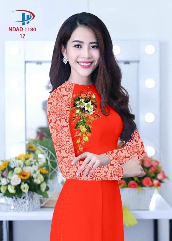 Vải Áo Dài Hoa Hồng AD NDAD1180 24